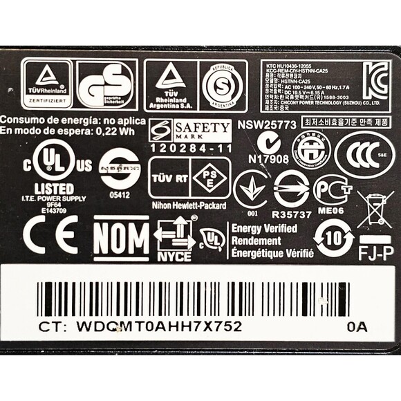 Original Power Cable for HP Envy Recline 27" All-in-One PC, 9.7 ft - Picture 3 of 6